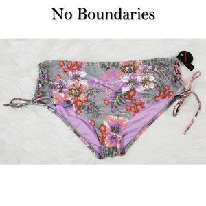 No Boundaries Floral High Waist Bikini Swimsuit Bottom Size 3X NWT